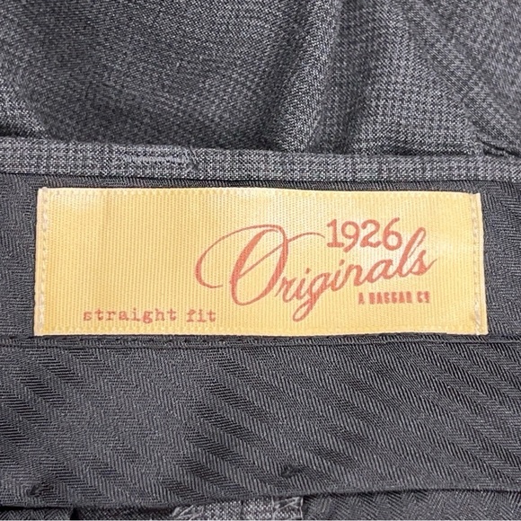 Size 40x29.5 Haggar Dark Grey Houndstooth Dress Pants Trousers Classic Academia - Picture 10 of 12